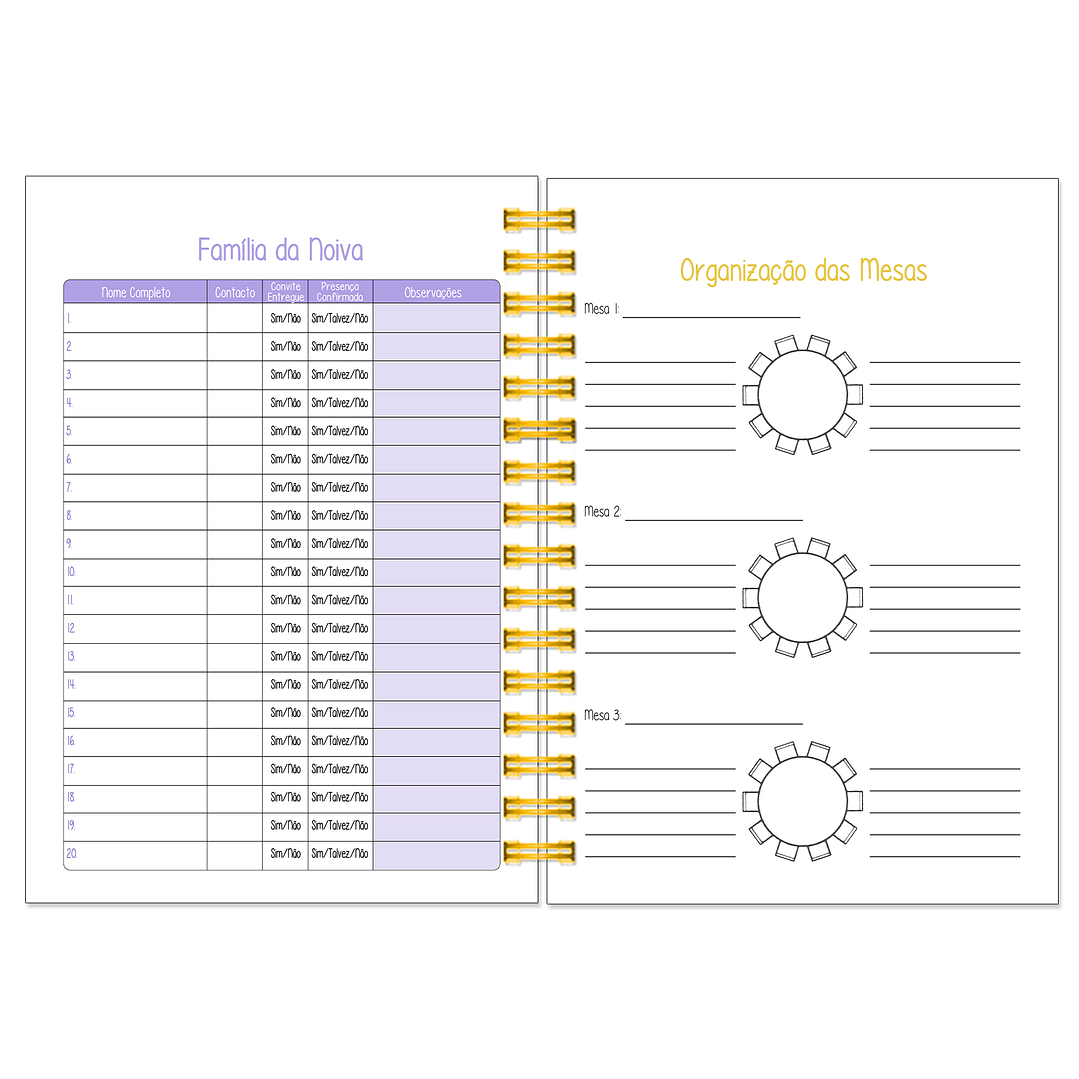 Agenda de Noiva 👰Capa Floral 21