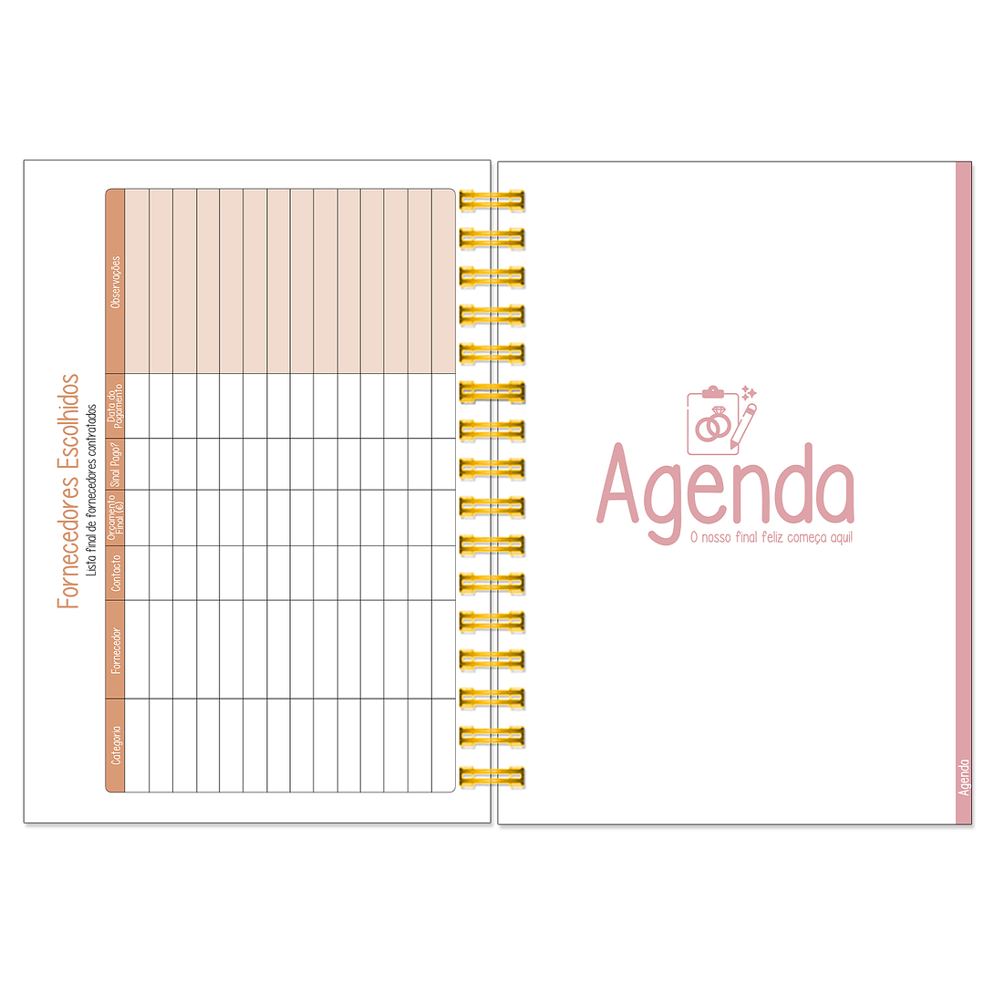 Agenda de Noiva 👰Capa Floral 28