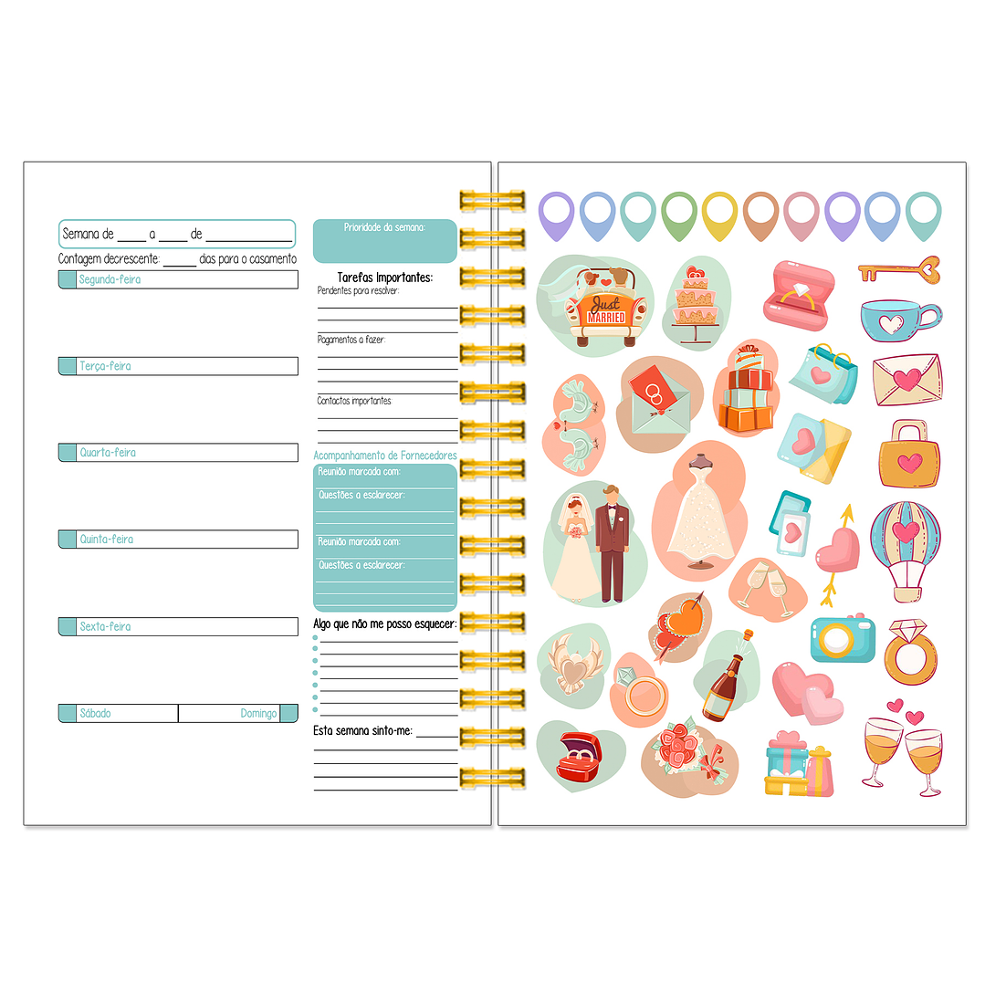 Agenda de Noiva 👰Capa Floral 30