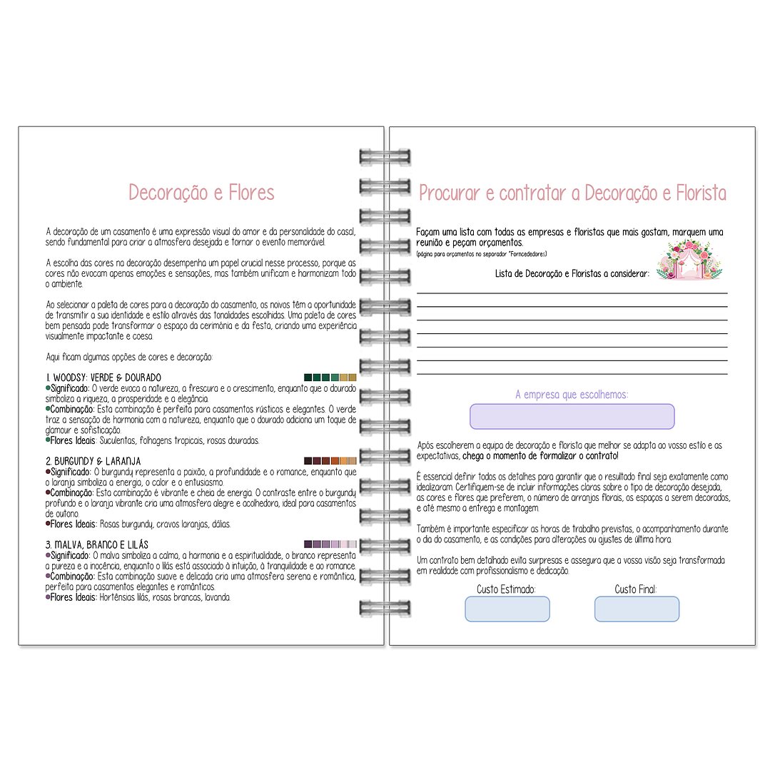 Agenda de Noiva 👰Capa Clássica 18