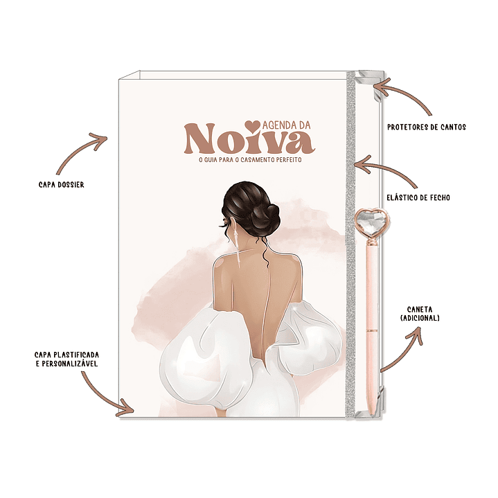 Dossier Agenda de Noiva 👰Capa Clássica 2