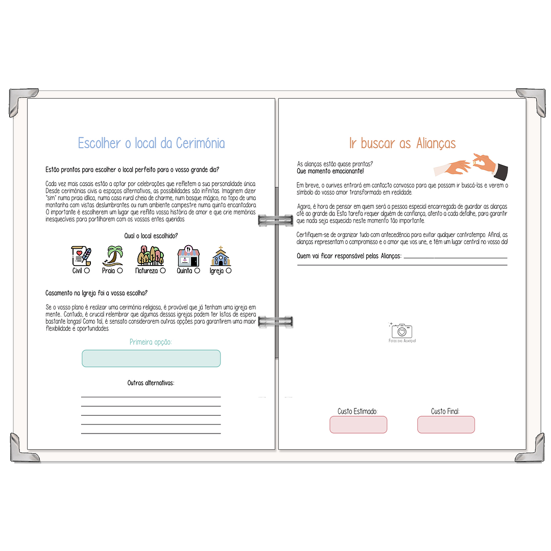 Dossier Agenda de Noiva 👰Capa Clássica 12