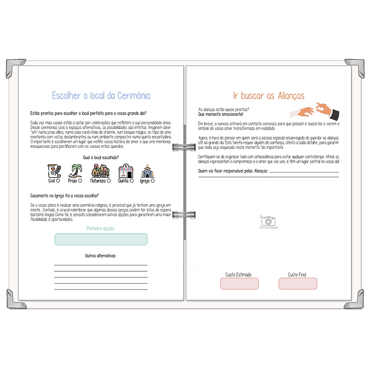 Dossier Agenda de Noiva 👰Capa Clássica 12