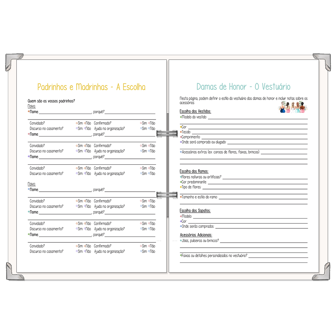 Dossier Agenda de Noiva 👰Capa Clássica 14
