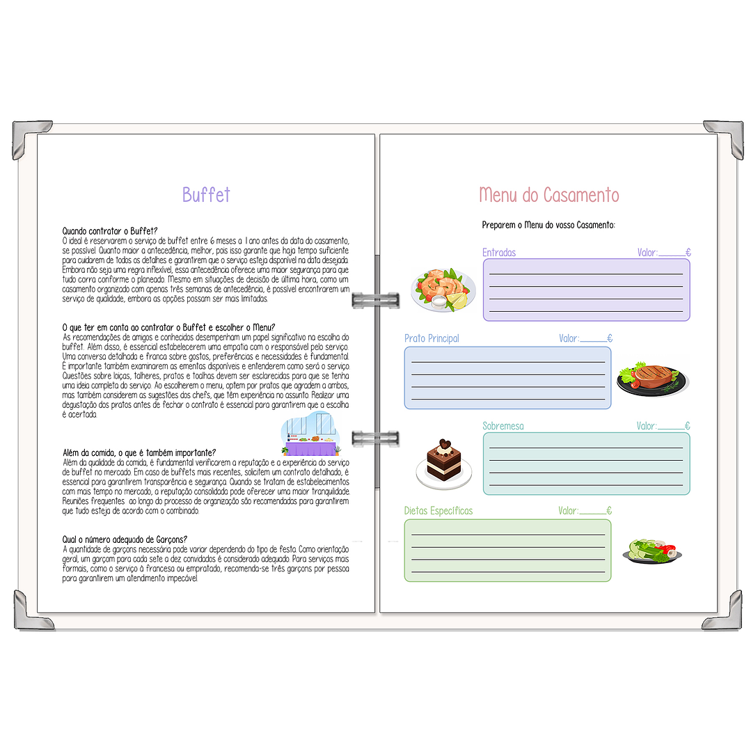 Dossier Agenda de Noiva 👰Capa Clássica 17