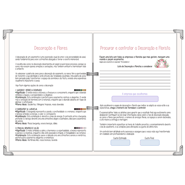 Dossier Agenda de Noiva 👰Capa Clássica 18