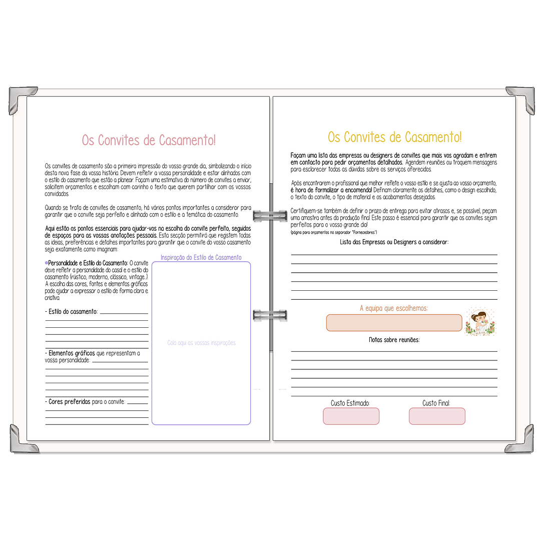 Dossier Agenda de Noiva 👰Capa Clássica 20
