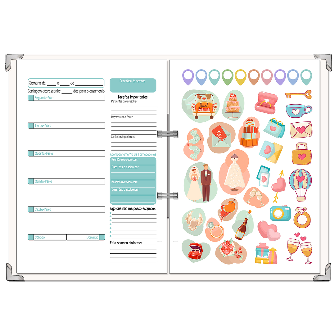 Dossier Agenda de Noiva 👰Capa Clássica 30