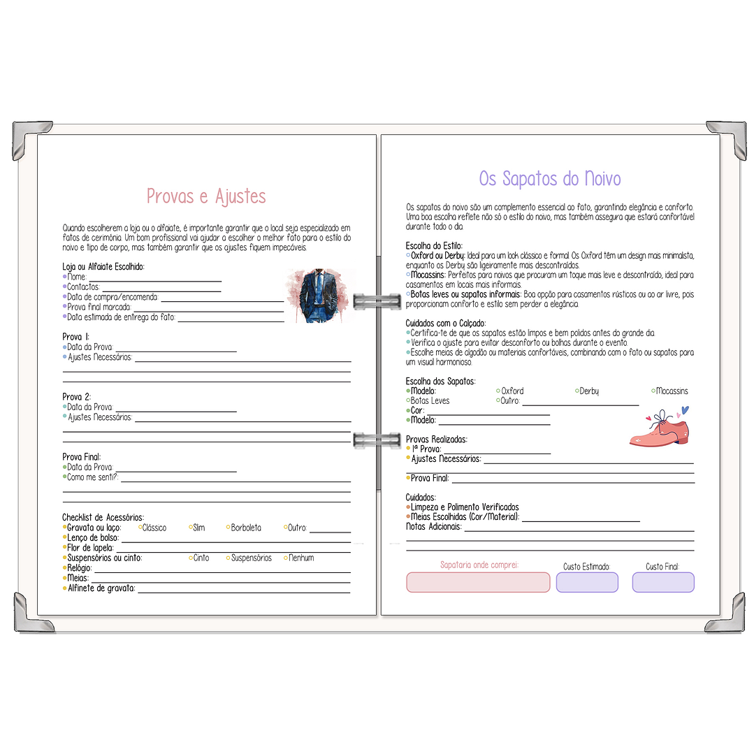 Dossier Agenda de Noiva 👰Capa com Fotografia 10