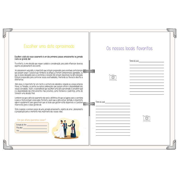 Dossier Agenda de Noiva 👰Capa com Fotografia 16