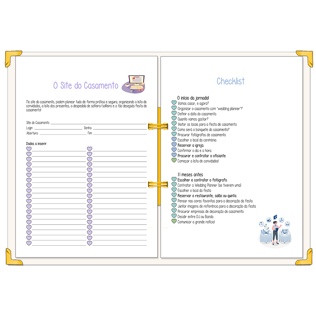 Dossier Agenda de Noiva 👰Capa Floral 5