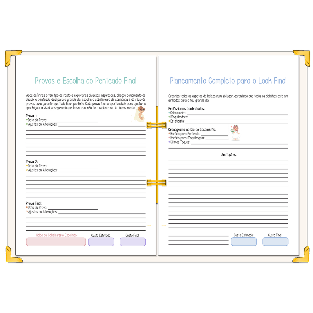 Dossier Agenda de Noiva 👰Capa Floral 9