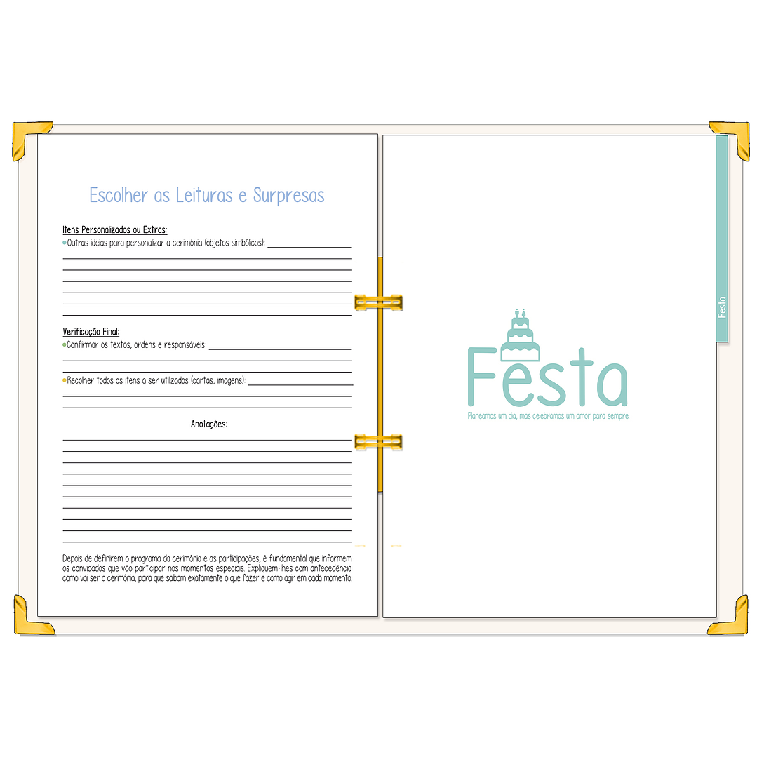 Dossier Agenda de Noiva 👰Capa Floral 14
