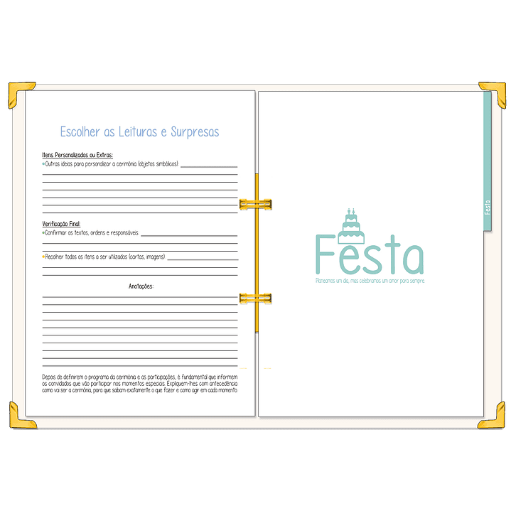 Dossier Agenda de Noiva 👰Capa Floral 14