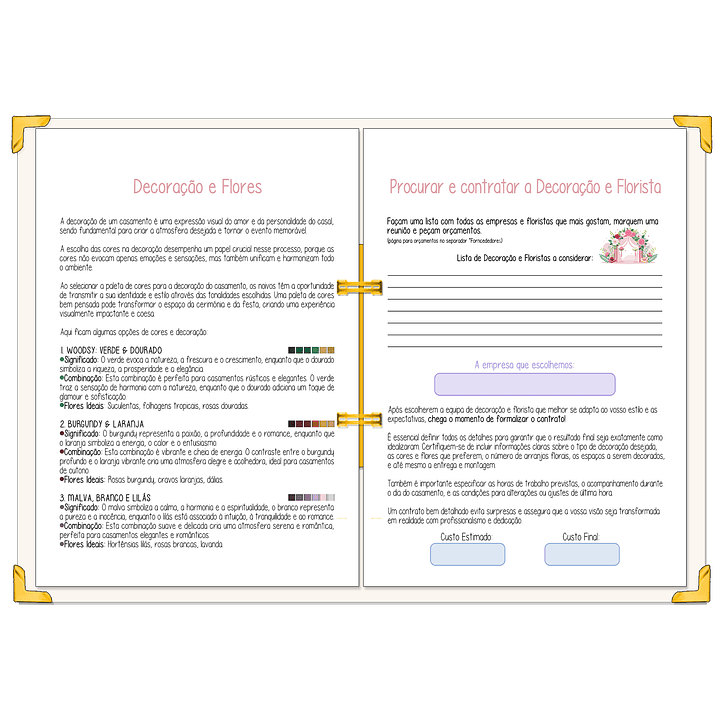 Dossier Agenda de Noiva 👰Capa Floral 17