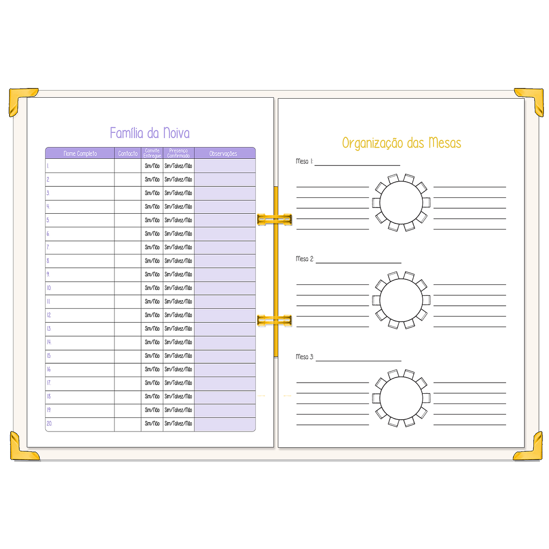 Dossier Agenda de Noiva 👰Capa Floral 20