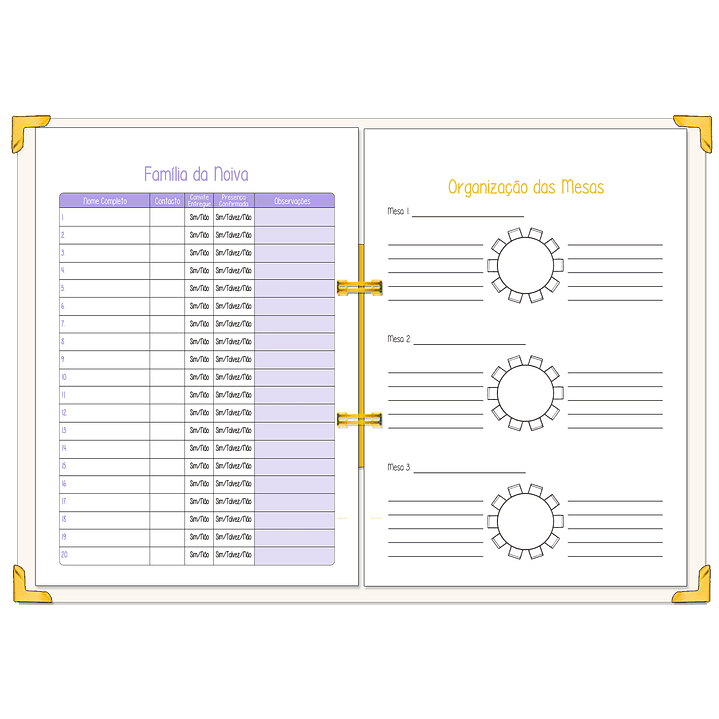 Dossier Agenda de Noiva 👰Capa Floral 20