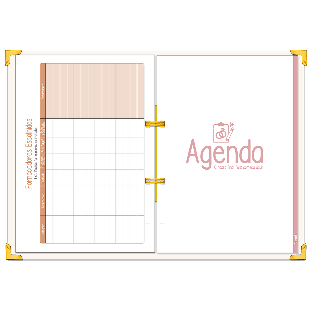 Dossier Agenda de Noiva 👰Capa Floral 27