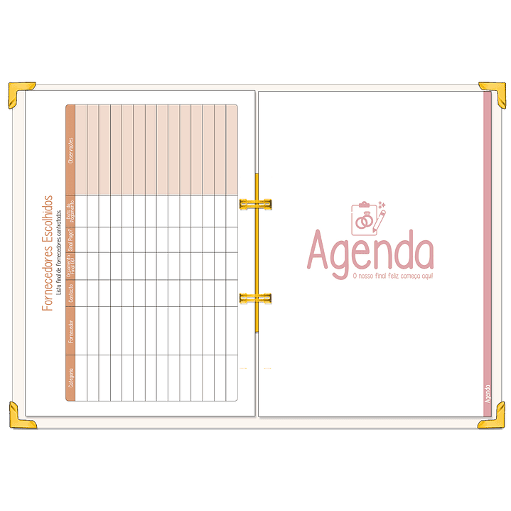 Dossier Agenda de Noiva 👰Capa Floral 27