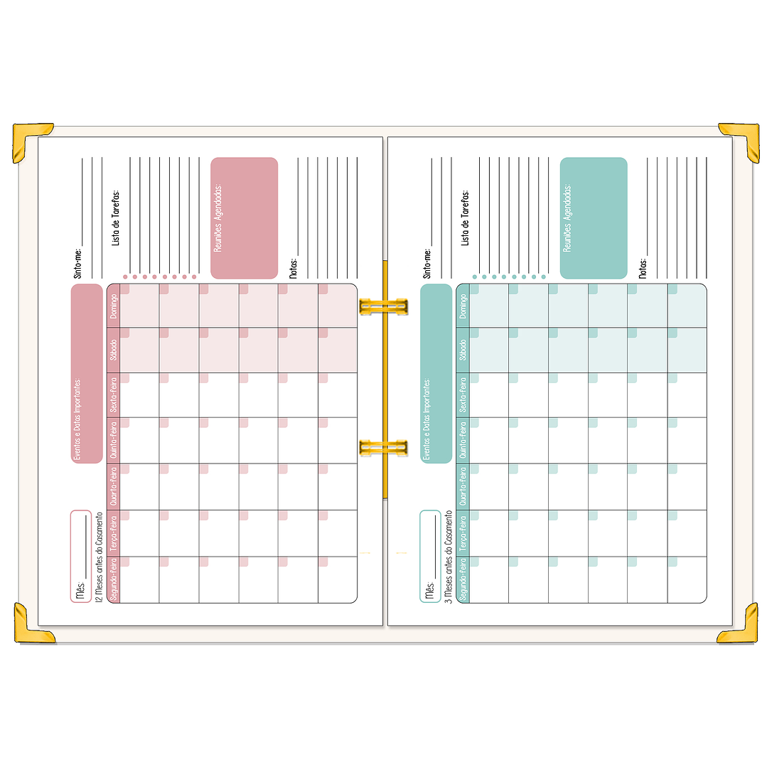 Dossier Agenda de Noiva 👰Capa Floral 28