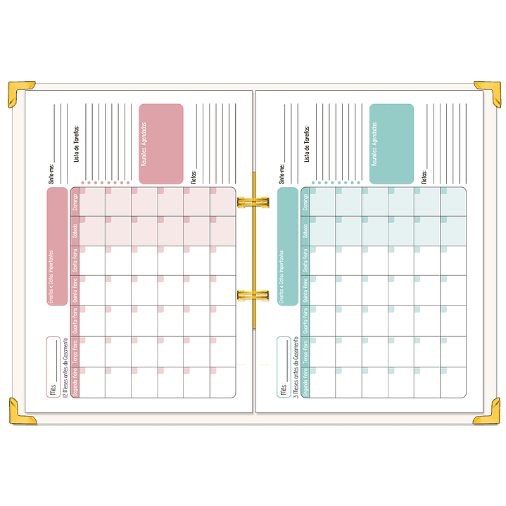 Dossier Agenda de Noiva 👰Capa Floral 28