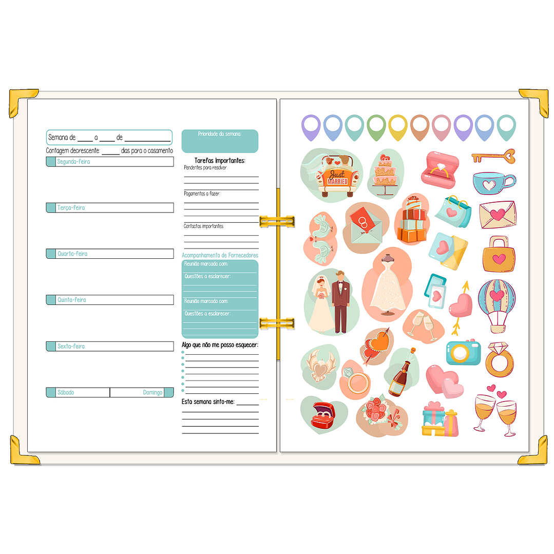 Dossier Agenda de Noiva 👰Capa Floral 29