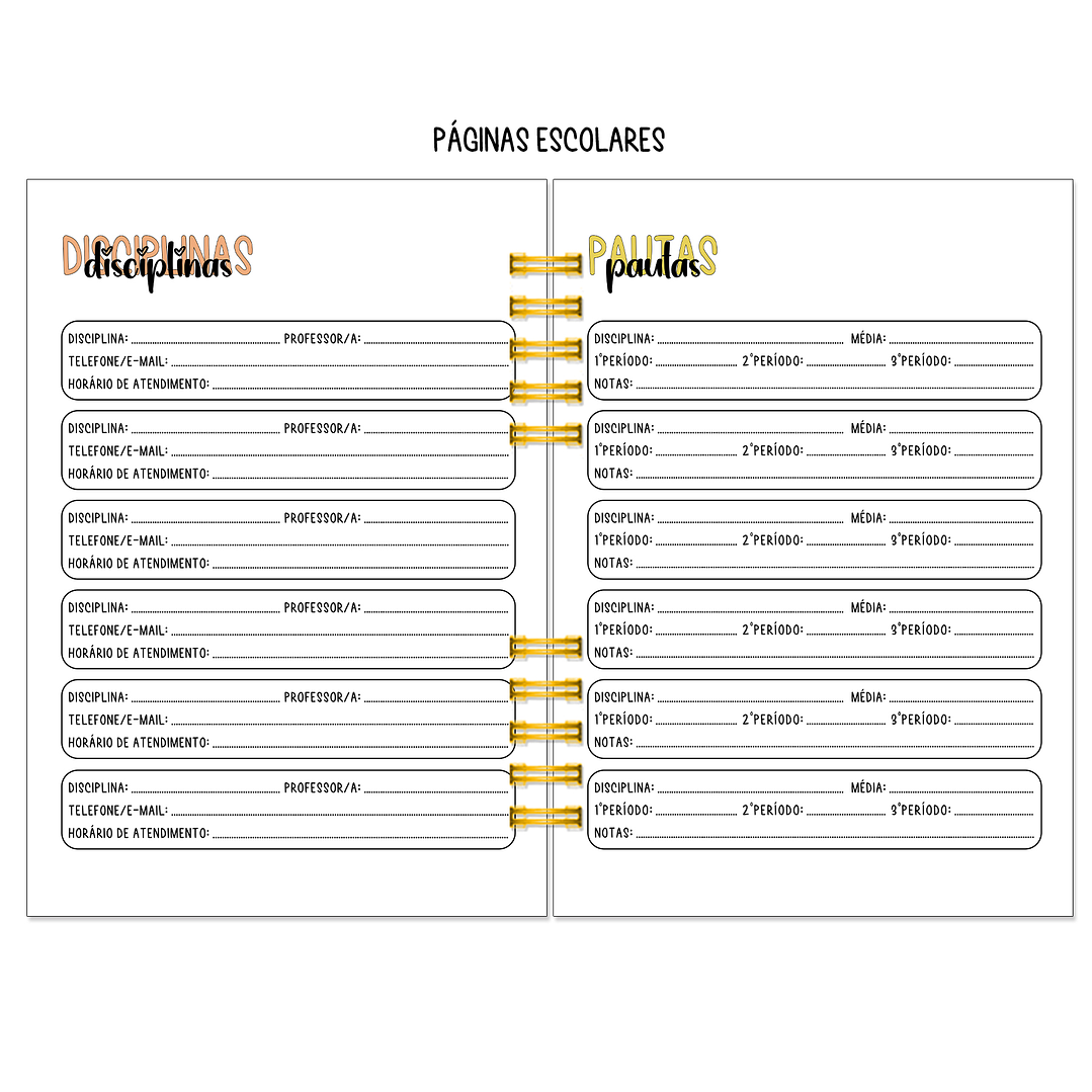Agenda Diária 16 Meses + Kit de Oferta 🎁 7