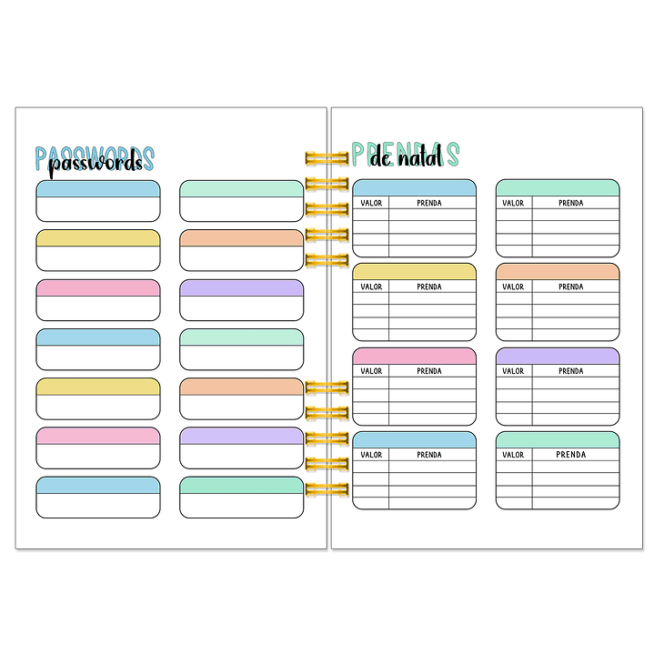 Agenda Diária 16 Meses + Kit de Oferta 🎁 14