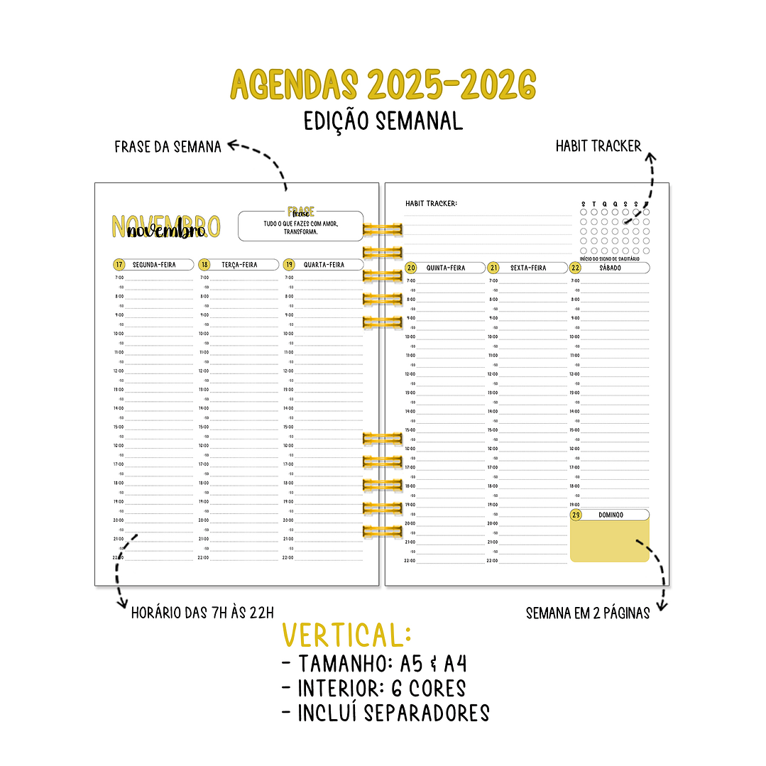 Agenda Semanal Anual 2026 10