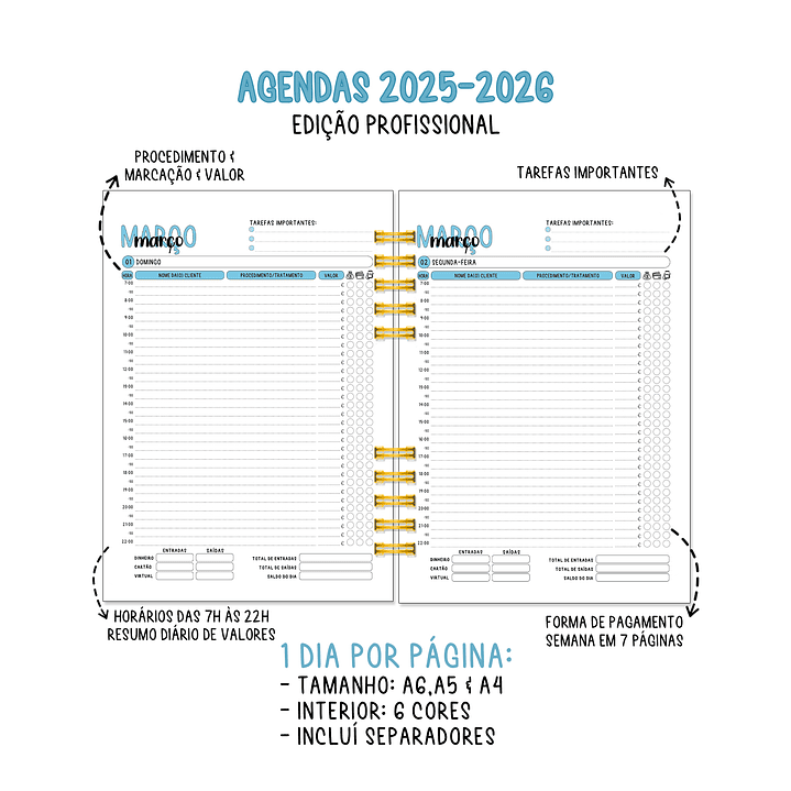 Agenda Diária Profissional Anual 2026 9