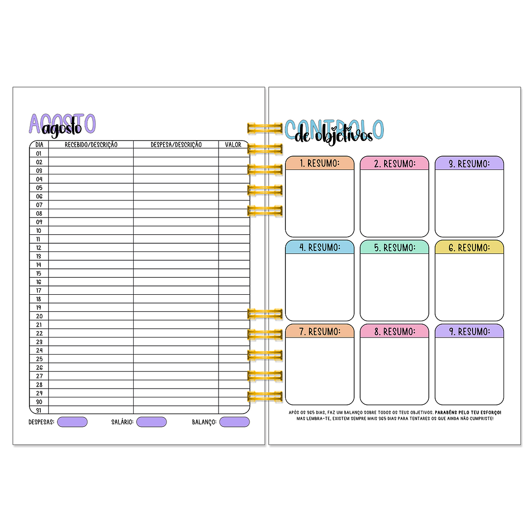 Agenda Diária Profissional Anual 2026 10