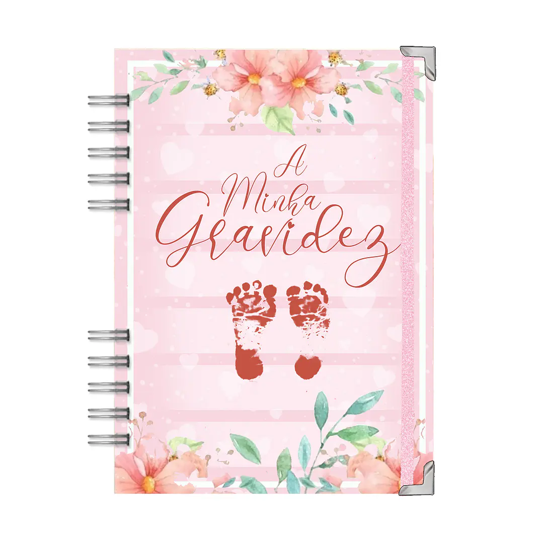 Agenda de Grávida 🤰 — Capa Amor & Pegadas 👣 1
