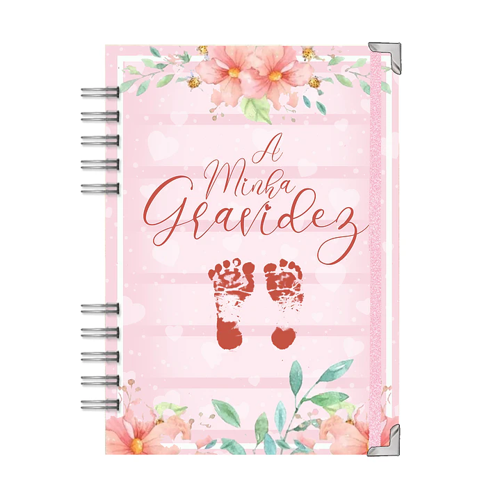 Agenda de Grávida 🤰 — Capa Amor & Pegadas 👣 1