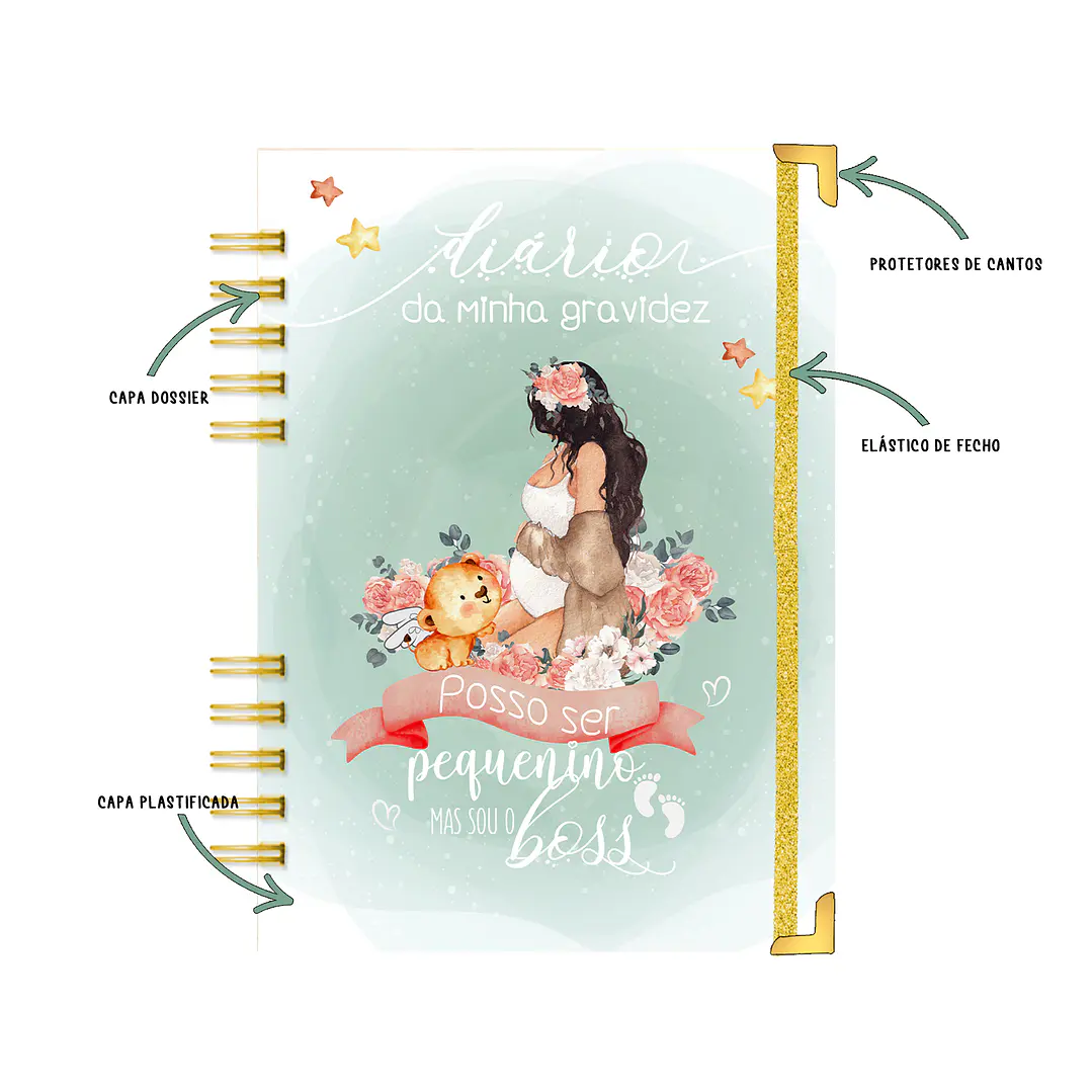 Agenda de Grávida 🤰 — Miquinhas Eventos · Capa Boss Baby 💚 2