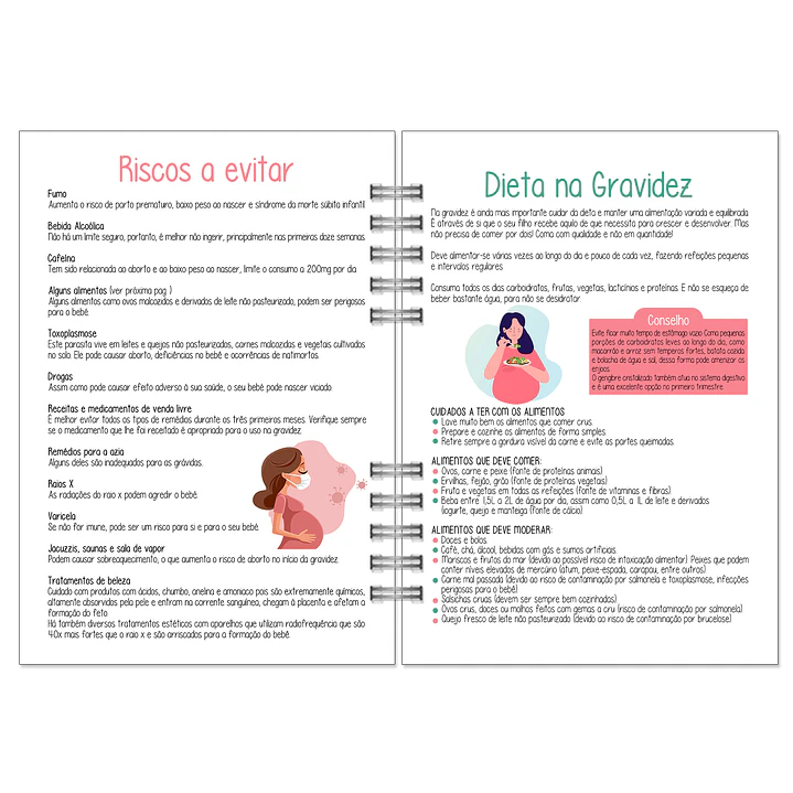 Agenda de Grávida 🤰 — Capa Dois Corações 💛 7
