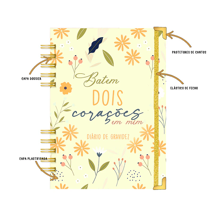 Agenda de Grávida 🤰 — Capa Dois Corações 💛 1