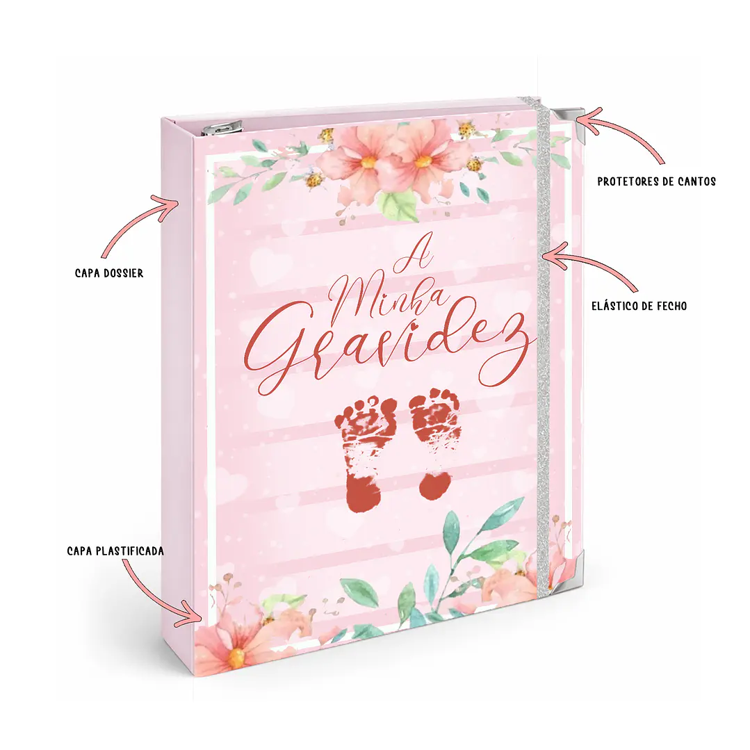 Dossier Agenda de Grávida 🤰 — Capa Amor & Pegadas 👣 2