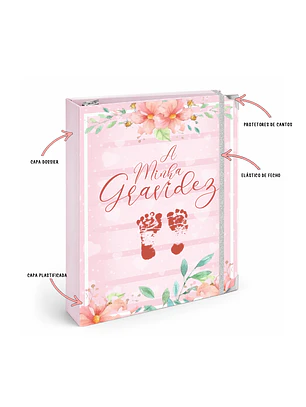 Dossier Agenda de Grávida 🤰 — Capa Amor & Pegadas 👣