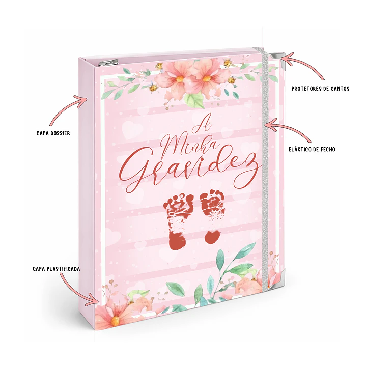 Dossier Agenda de Grávida 🤰 — Capa Amor & Pegadas 👣 2
