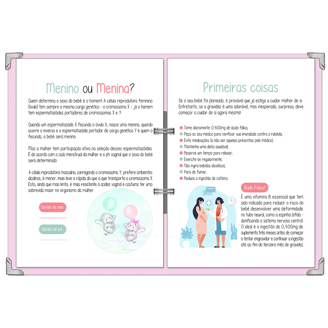 Dossier Agenda de Grávida 🤰— Capa Dois Corações 💛 5