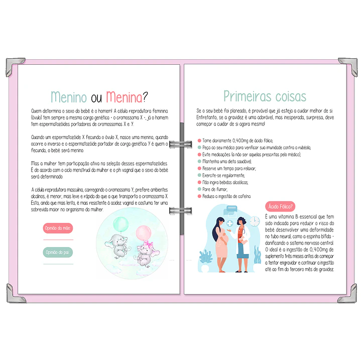 Dossier Agenda de Grávida 🤰— Capa Dois Corações 💛 5