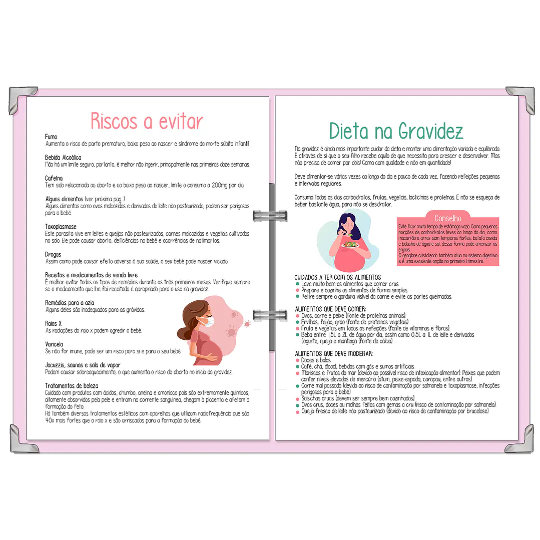 Dossier Agenda de Grávida 🤰— Capa Dois Corações 💛 6