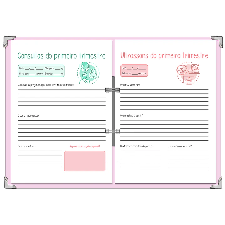 Dossier Agenda de Grávida 🤰— Capa Dois Corações 💛 8