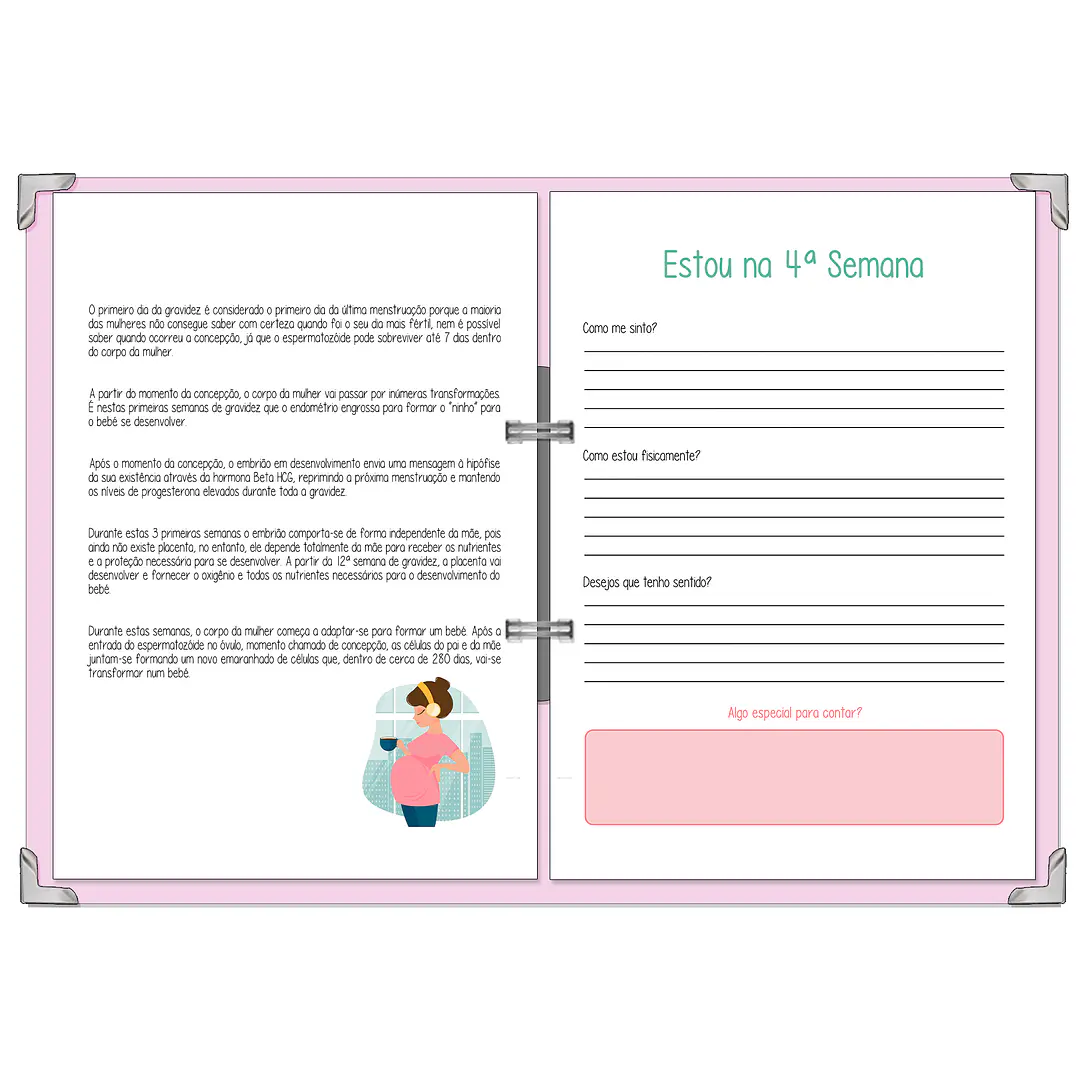 Dossier Agenda de Grávida 🤰— Capa Dois Corações 💛 9