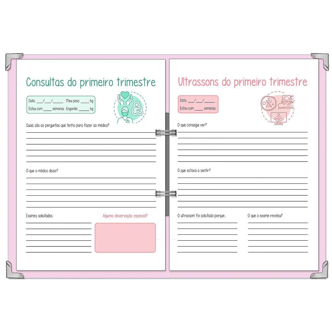 Dossier Agenda de Grávida 🤰— Capa Primeira Viagem 💕 6