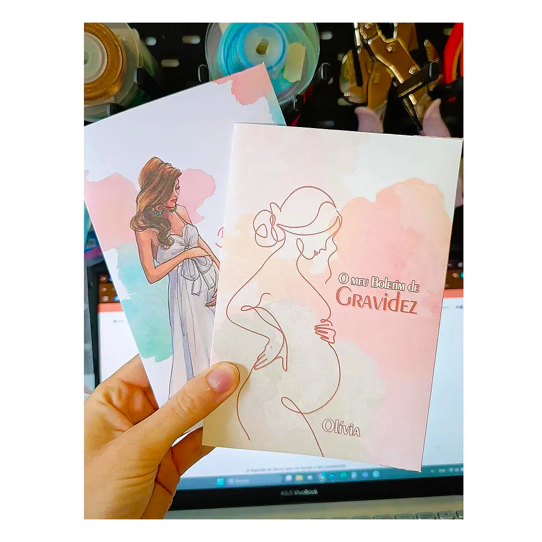 Capa de Proteção Boletim da Grávida 🤰— Miquinhas Eventos · Capa Boss Baby 💚 2
