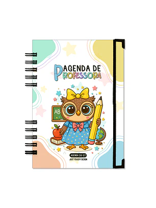 Agenda Professora 2026-2027 ✨ Pré-Venda | Inclui Kit Oferta Exclusivo 🍑
