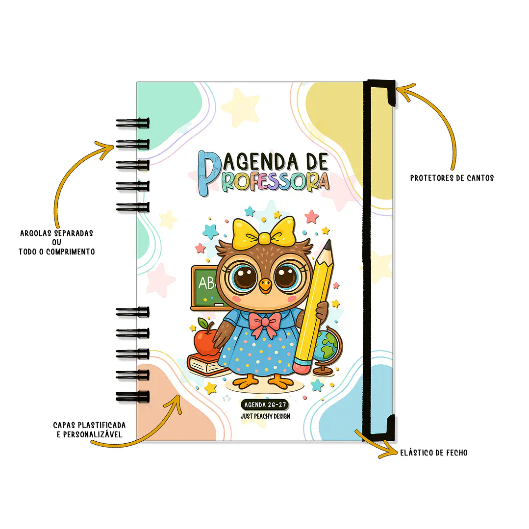 Agenda Professora 2026-2027 ✨ Pré-Venda | Inclui Kit Oferta Exclusivo 🍑 4