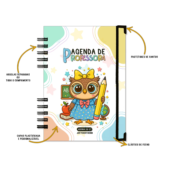 Agenda Professora 2026-2027 ✨ Pré-Venda | Inclui Kit Oferta Exclusivo 🍑 4