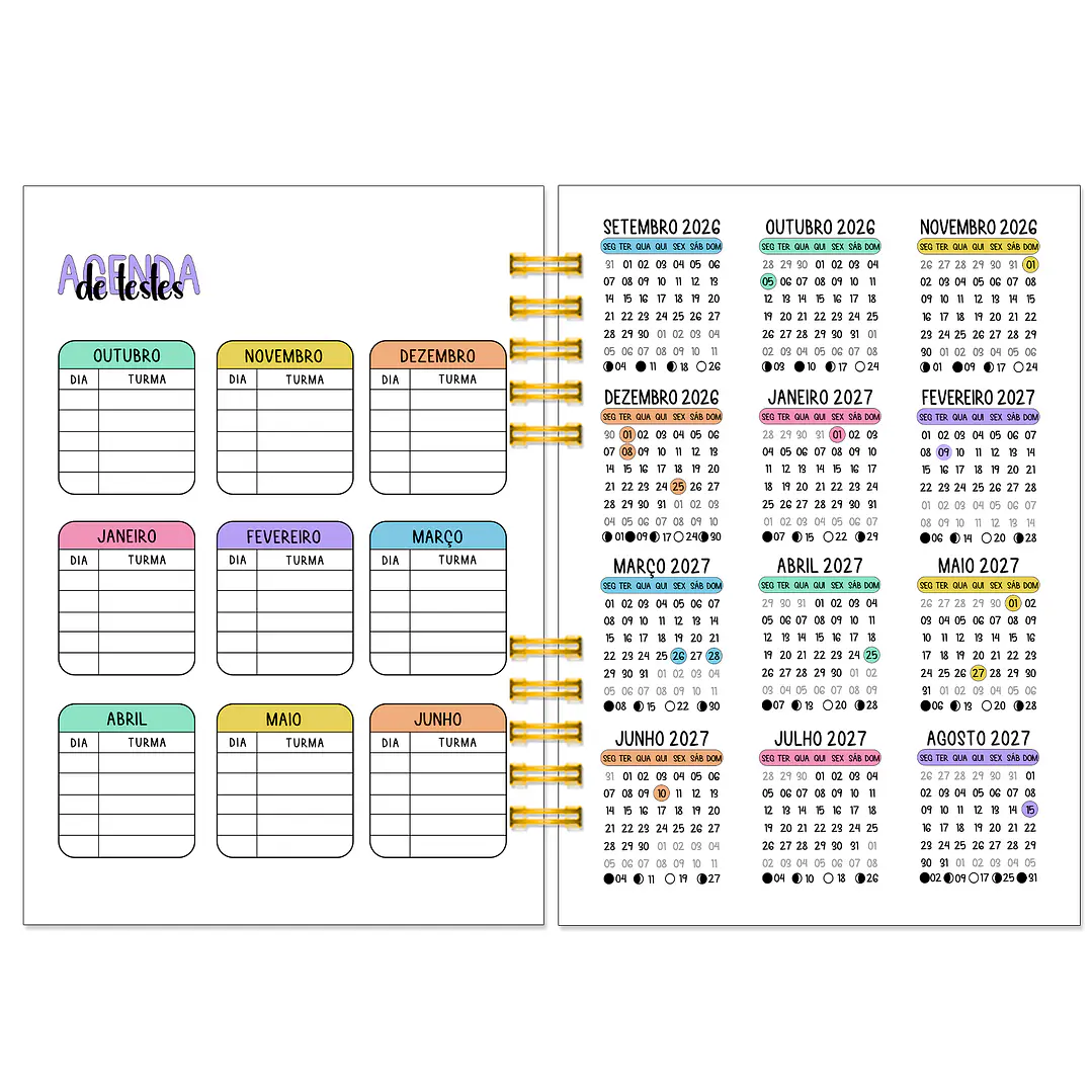 Agenda Professora 2026-2027 ✨ Pré-Venda | Inclui Kit Oferta Exclusivo 🍑 7